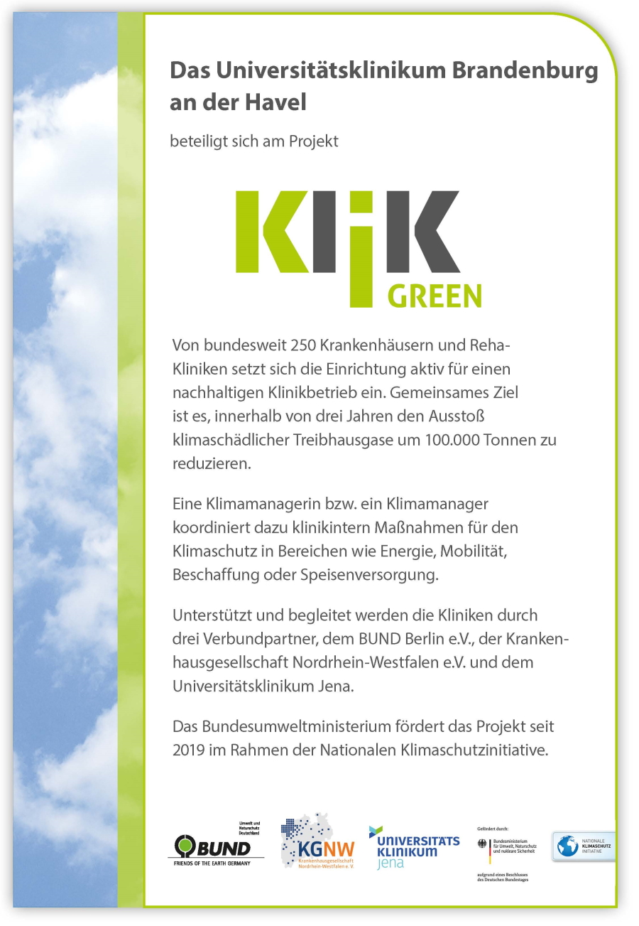 Urkunde Projektteilnahme KLIK GREEN